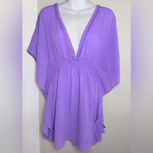 No Boundaries lilac purple swimsuit cover-up dress size M